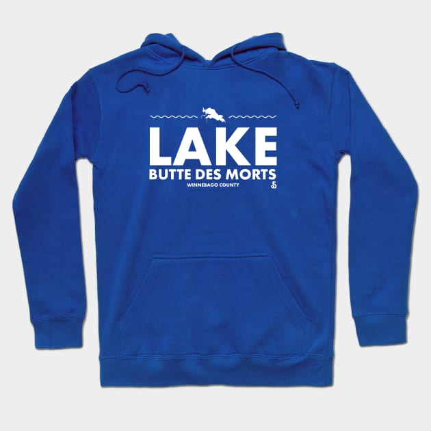 Winnebago County, Wisconsin - Lake Butte des Morts Hoodie by LakesideGear